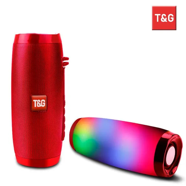 “TG157 ThunderBeat: Waterproof Outdoor Bluetooth Speaker with LED Lights, Powerful Subwoofer, TF & FM Radio Support”