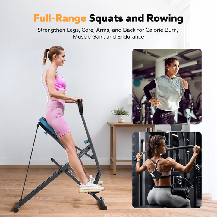 ✨MERACH 2-in-1 Squat & Rowing Machine | Foldable Home Gym