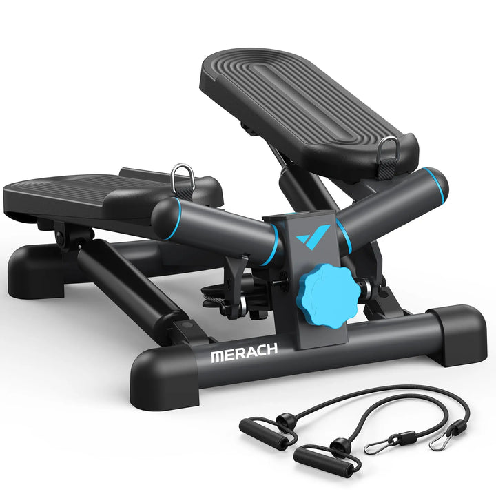 Mini Twist Stair Stepper with Resistance Bands – Full-Body Cardio Workout at Home (330 lb Capacity)