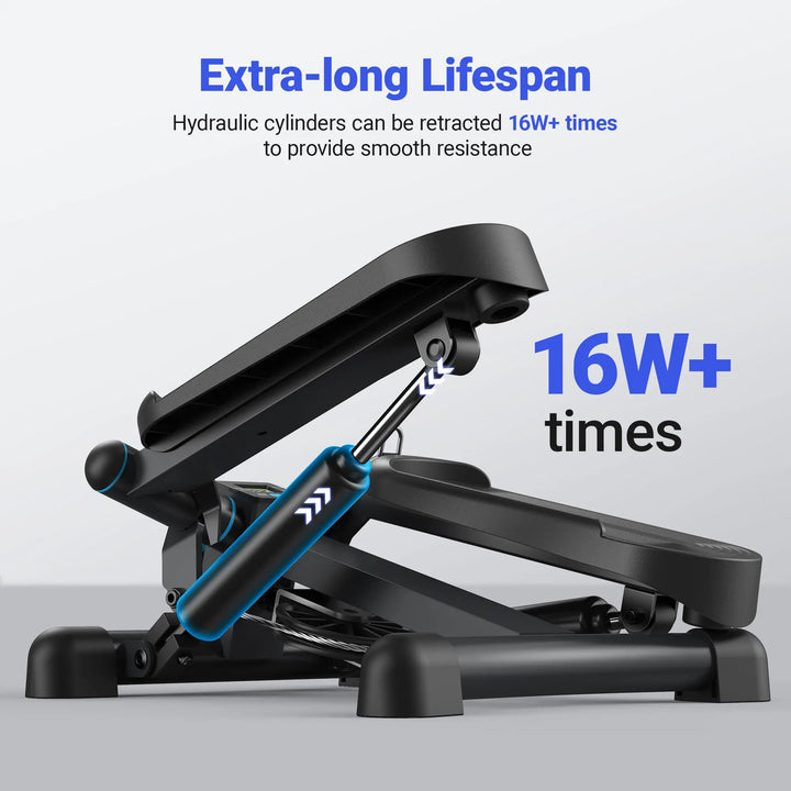 Mini Twist Stair Stepper with Resistance Bands – Full-Body Cardio Workout at Home (330 lb Capacity)