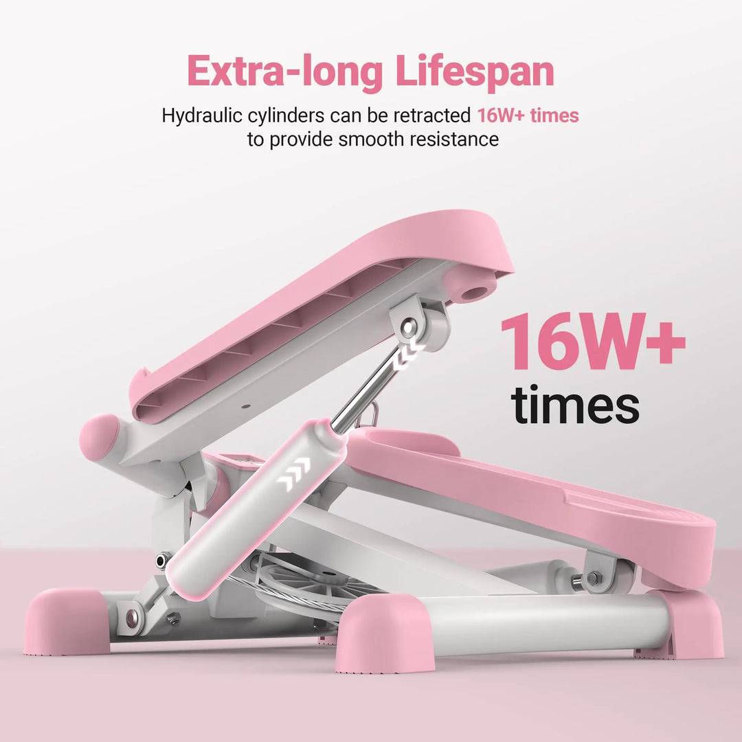 Mini Twist Stair Stepper with Resistance Bands – Full-Body Cardio Workout at Home (330 lb Capacity)