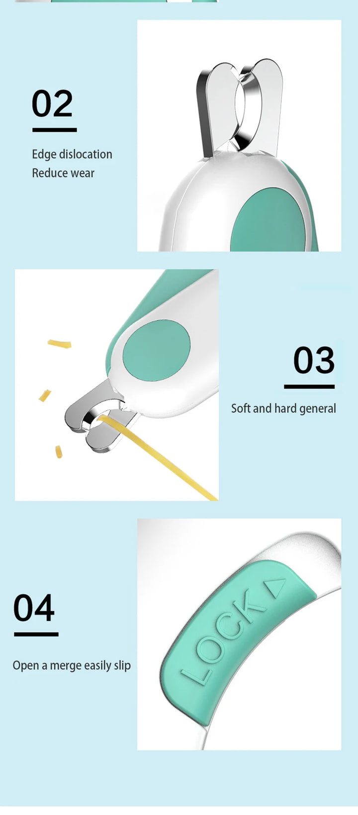 Safe Pet Nail Clippers - Comes with a LED Light to Safely Clip Your Cat or Small Dogs Nails