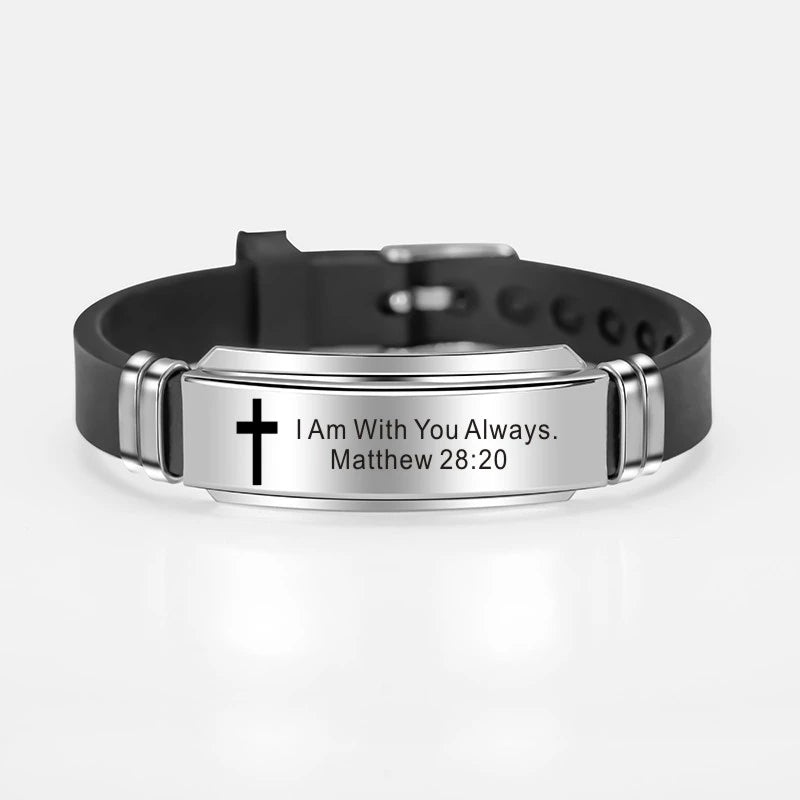 Keep the Faith Bible Scripture Bracelet for Men or Women