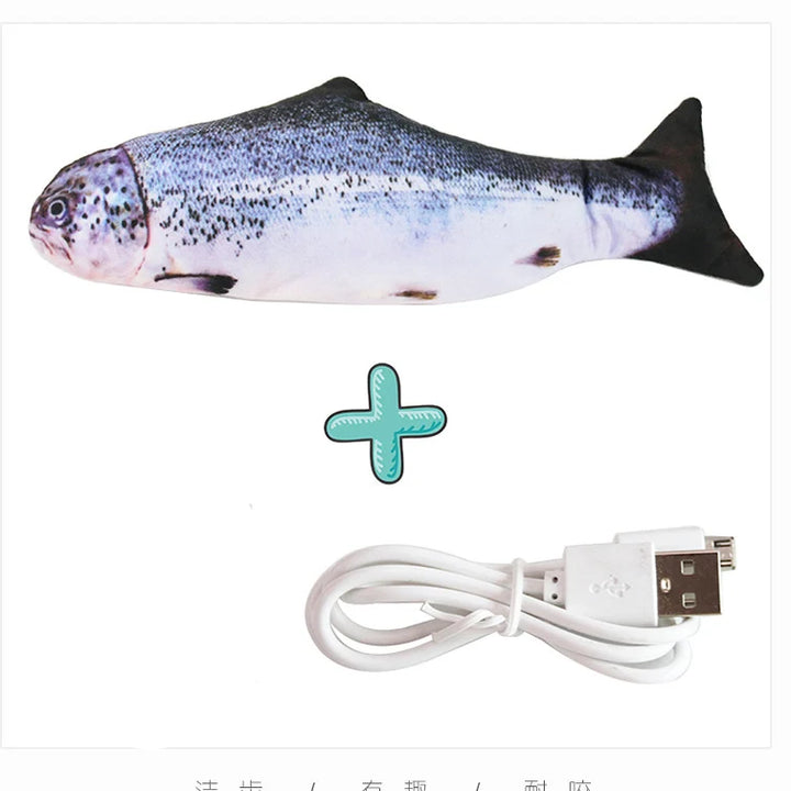 Cure Cat Boredom with Our USB Rechargeable Floppy Fish Cat Toy  I