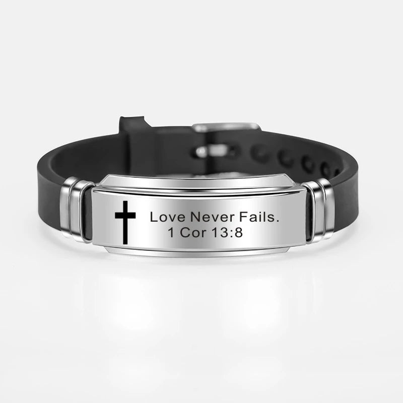 Keep the Faith Bible Scripture Bracelet for Men or Women