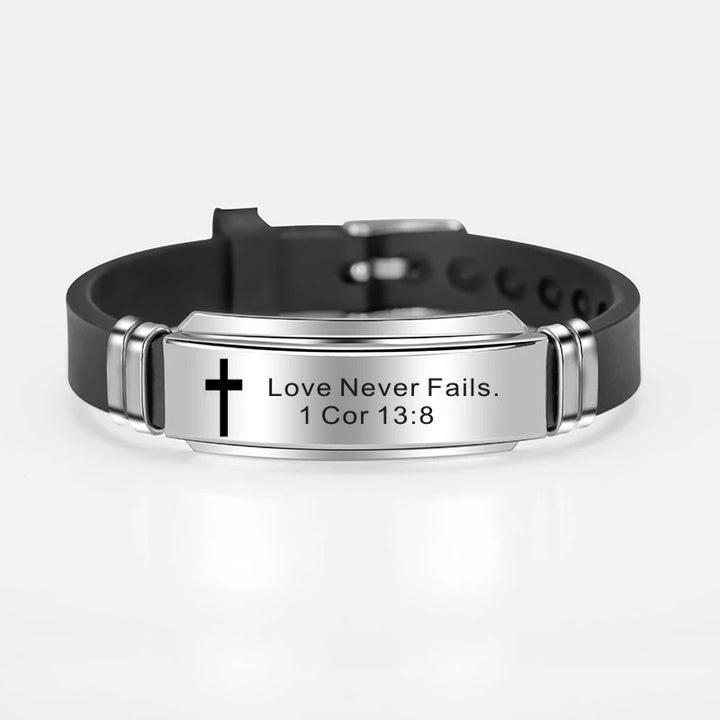 Keep the Faith Bible Scripture Bracelet for Men or Women