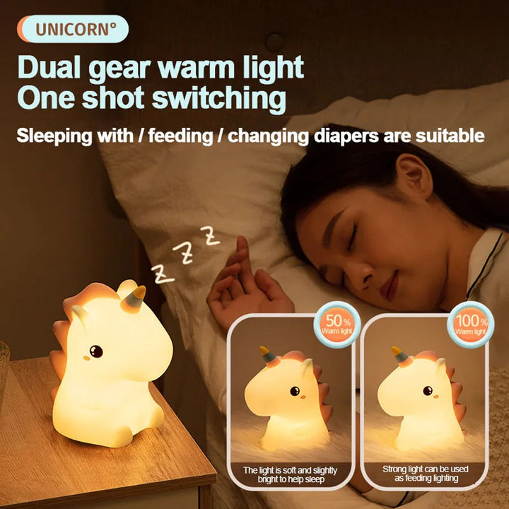 The LED Unicorn Nightlight will Enchant Any Childs Room – Touch, Pat & Remote-Control Options