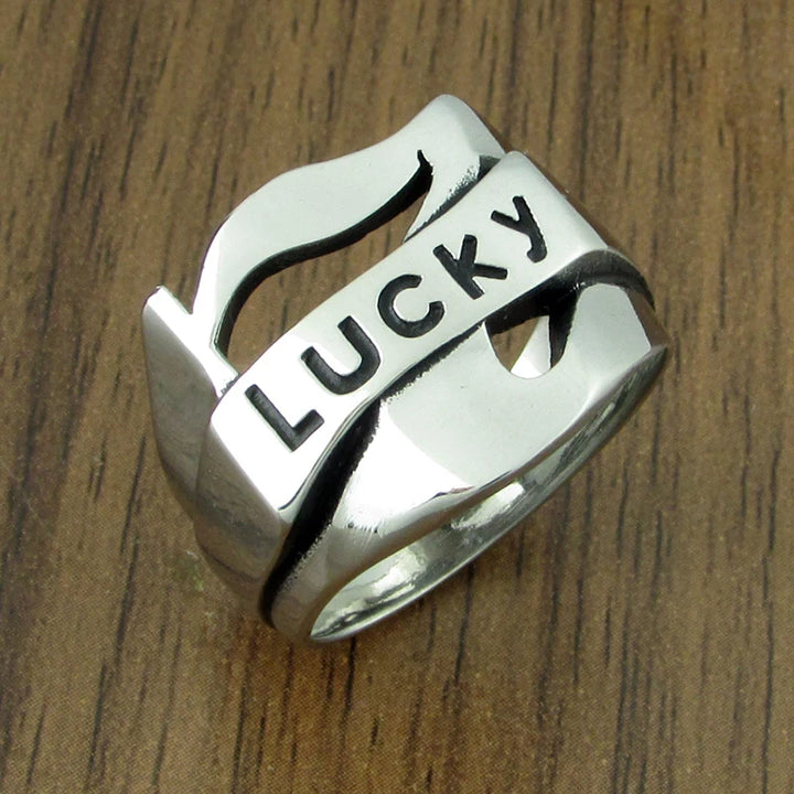 "Bold & Stylish Lucky 7 Ring – 316L Stainless Steel for Men & Women"