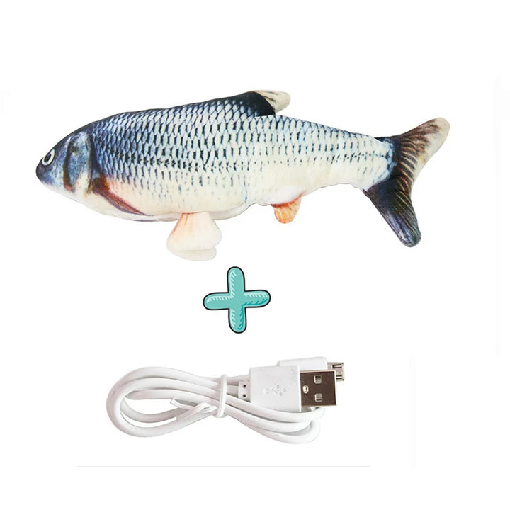 Cure Cat Boredom with Our USB Rechargeable Floppy Fish Cat Toy  I