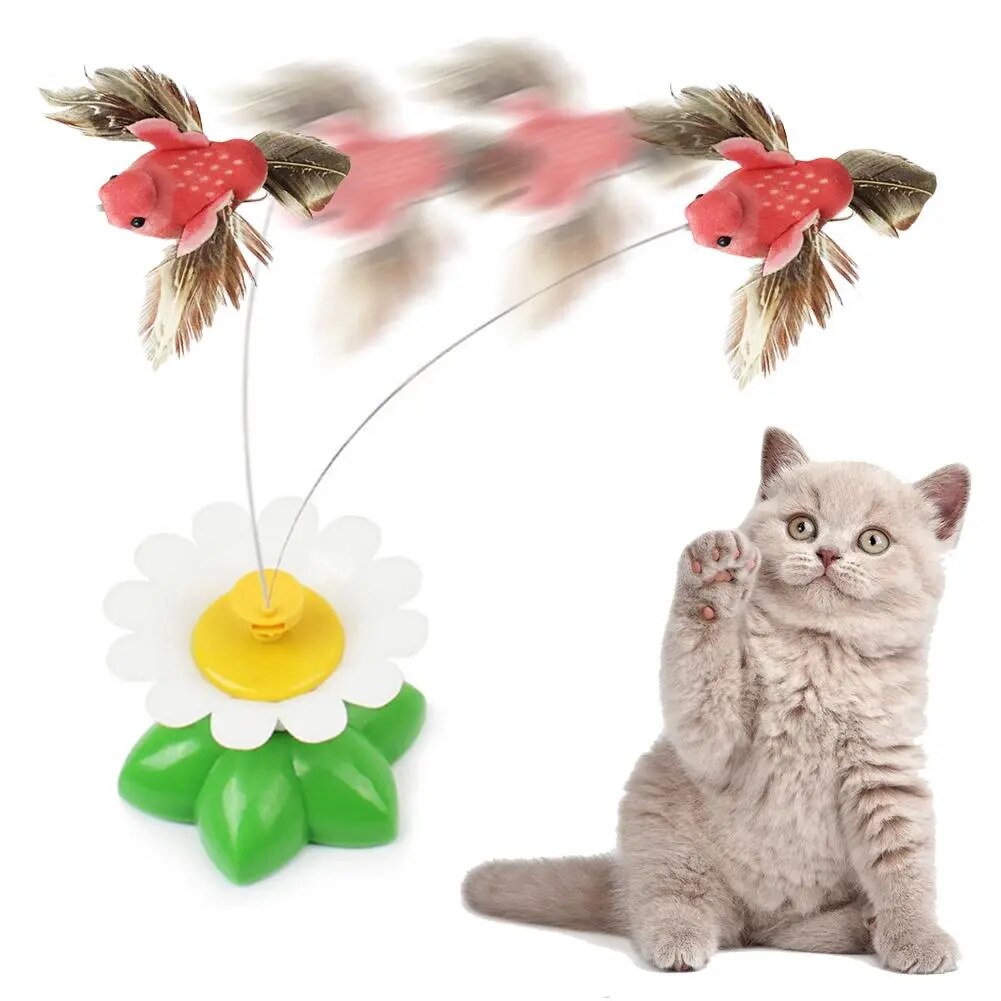 Cat Toy with Rotating Butterfly or Bird.