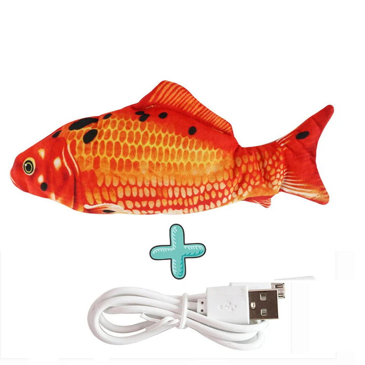 Cure Cat Boredom with Our USB Rechargeable Floppy Fish Cat Toy  I