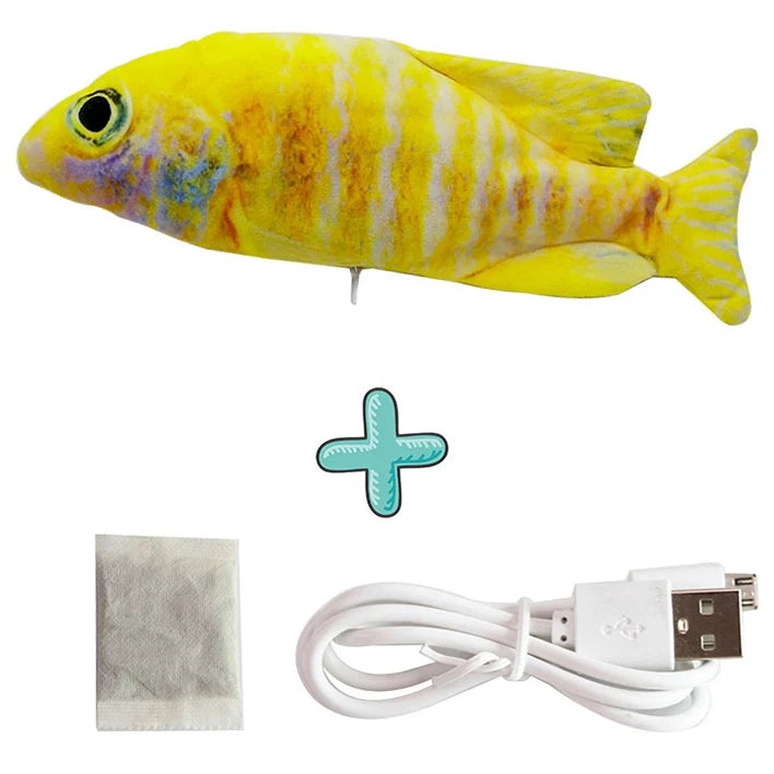 Cure Cat Boredom with Our USB Rechargeable Floppy Fish Cat Toy  I