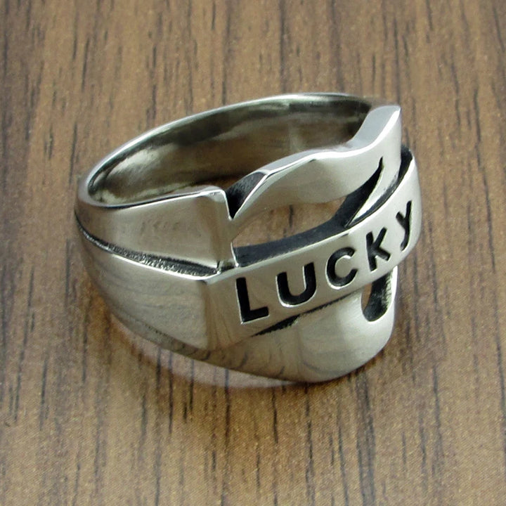 "Bold & Stylish Lucky 7 Ring – 316L Stainless Steel for Men & Women"