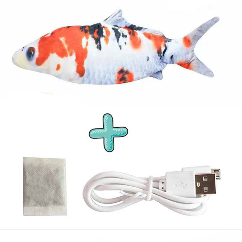 Cure Cat Boredom with Our USB Rechargeable Floppy Fish Cat Toy  I