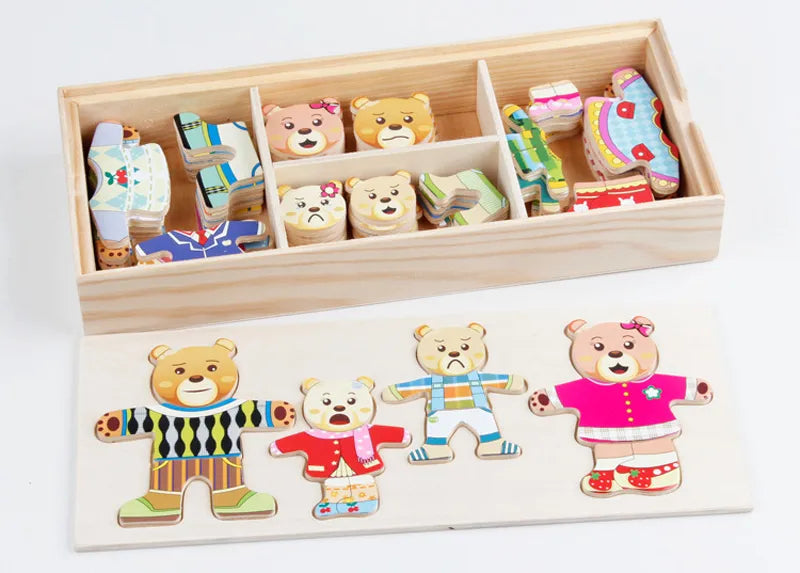 Children's Early Education Wooden Puzzle for ages 3 and up.