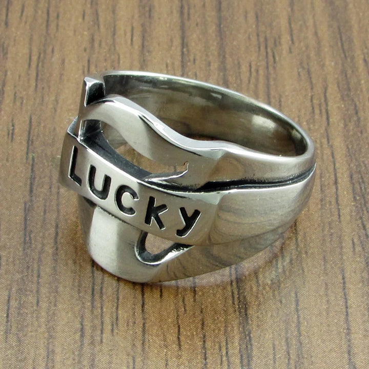 "Bold & Stylish Lucky 7 Ring – 316L Stainless Steel for Men & Women"