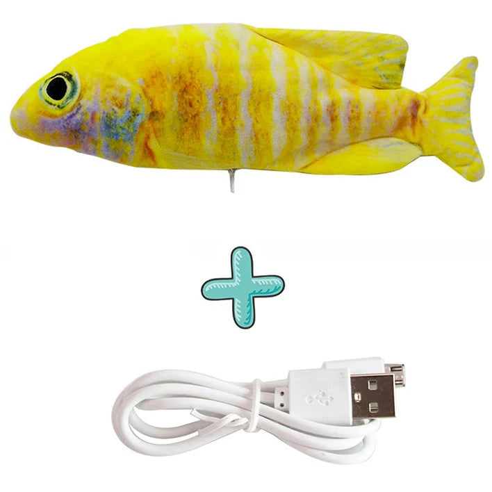 Cure Cat Boredom with Our USB Rechargeable Floppy Fish Cat Toy  I