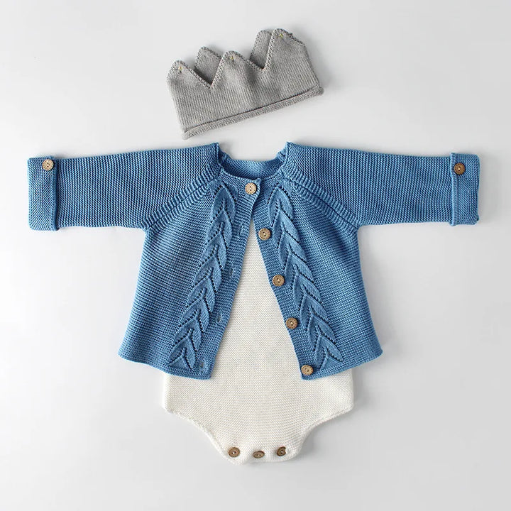 Knitted Baby Romper Newborn Autumn Winter Baby Boy Girl Clothes Infant Cardigan Sweater Romper Jumpsuit Cotton Toddler Outfits