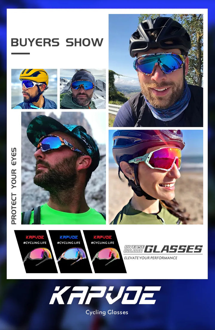 Polarized Sports Eye Protecting Sun Glasses for Men or Women.