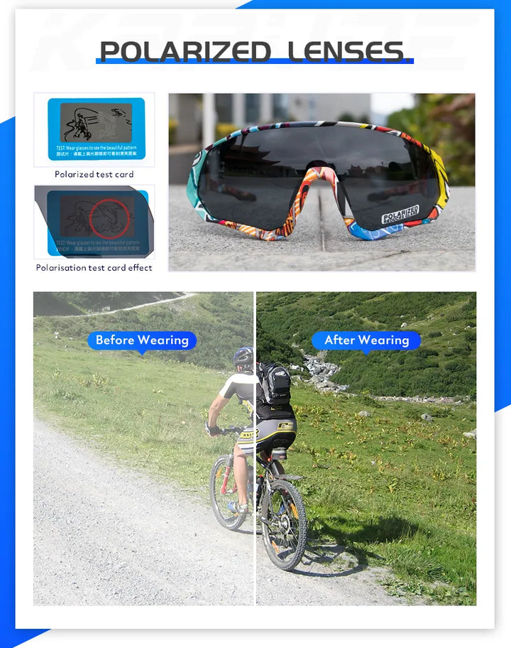 Polarized Sports Eye Protecting Sun Glasses for Men or Women.