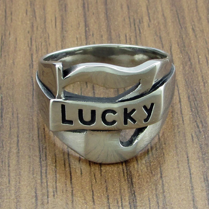 "Bold & Stylish Lucky 7 Ring – 316L Stainless Steel for Men & Women"