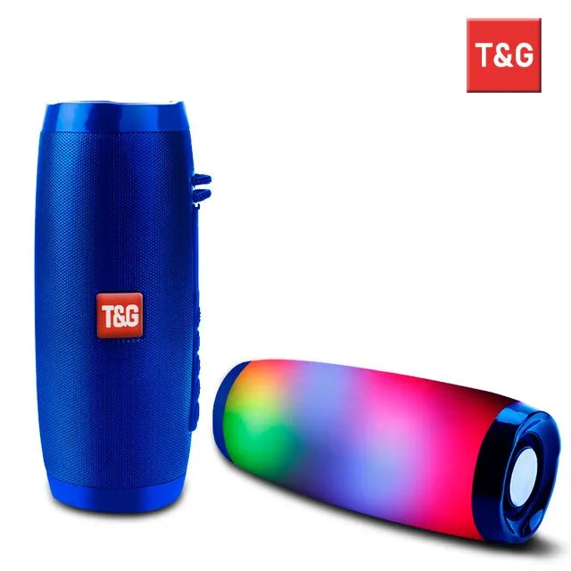 “TG157 ThunderBeat: Waterproof Outdoor Bluetooth Speaker with LED Lights, Powerful Subwoofer, TF & FM Radio Support”