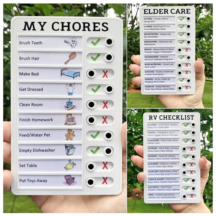 Reusable My Chores Checklist Daily Planner