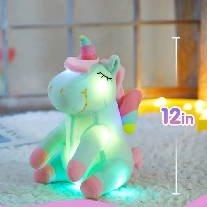 "Magical Musical Unicorn Nightlight: Soft Plush Toy (Music or Non-Music Options!)"