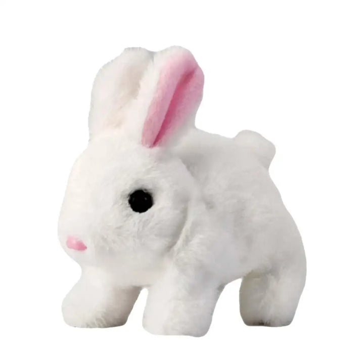 Hopping Easter Bunny Realistic Simulated Rabbit Doll Electronic Toy Jumping Twitching Nose Wiggling Ears Interactive Plush Toy