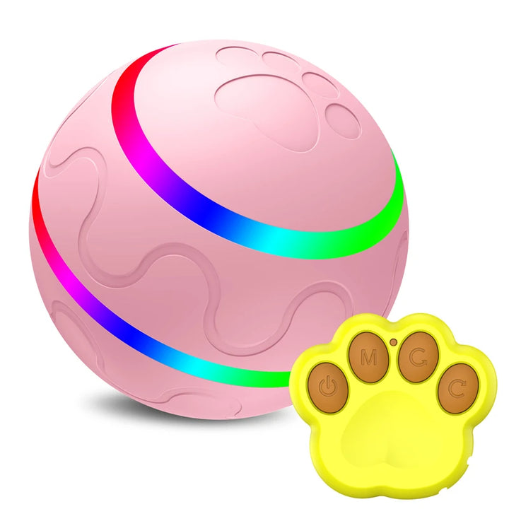 Interactive Dog Ball with or without Remote Control. w/ Flashing Lights, Rolls, Jumps and Rotates. Is Waterproof and made for the Aggressive Chewers