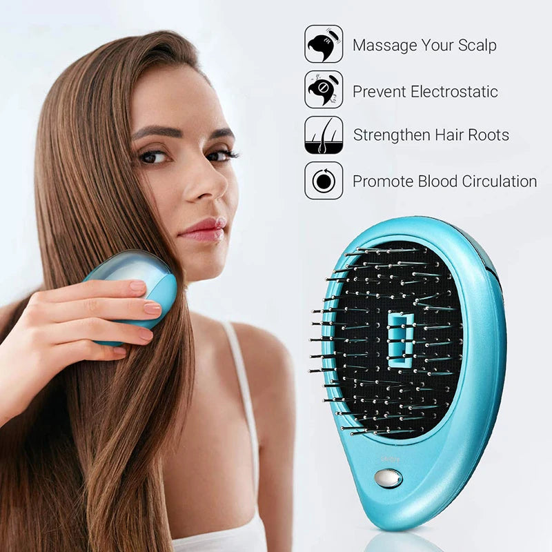 Hot Selling Negative Ion Massage Comb Portable Negative Ion Massage Scalp Hair Brush To Relax The Scalp