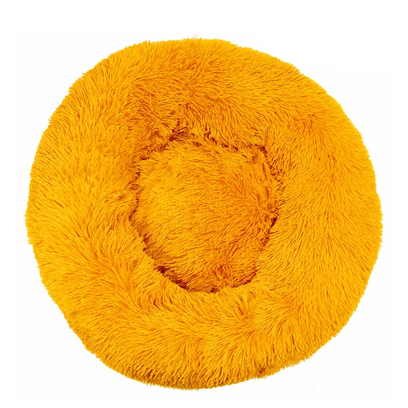 40-110cm Round Pet Bed for Large Dog Bed Super Soft Cat Bed Long Plush Dog House for Medium Dog House Winter Warm Sleeping