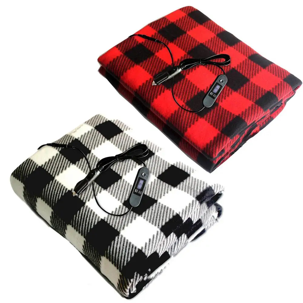 Fleece Car Heating Blanket, 12V, Plug into Lighter, with ON/OFF Switch.