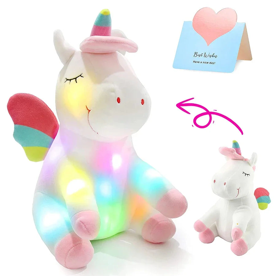 "Magical Musical Unicorn Nightlight: Soft Plush Toy (Music or Non-Music Options!)"