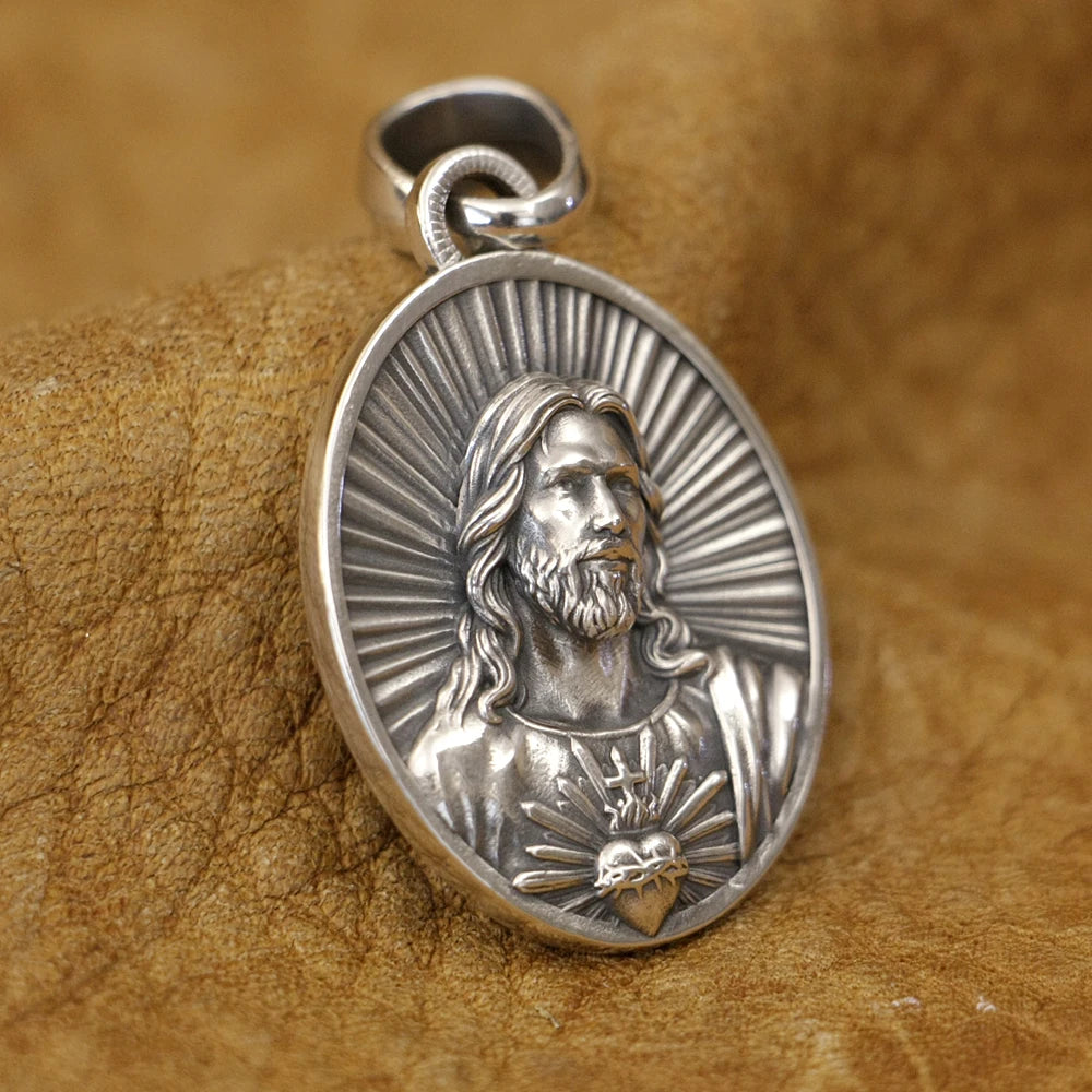 Realistic Jesus Christ Pendant Charm - 925 Sterling Silver (with or Without Chain)