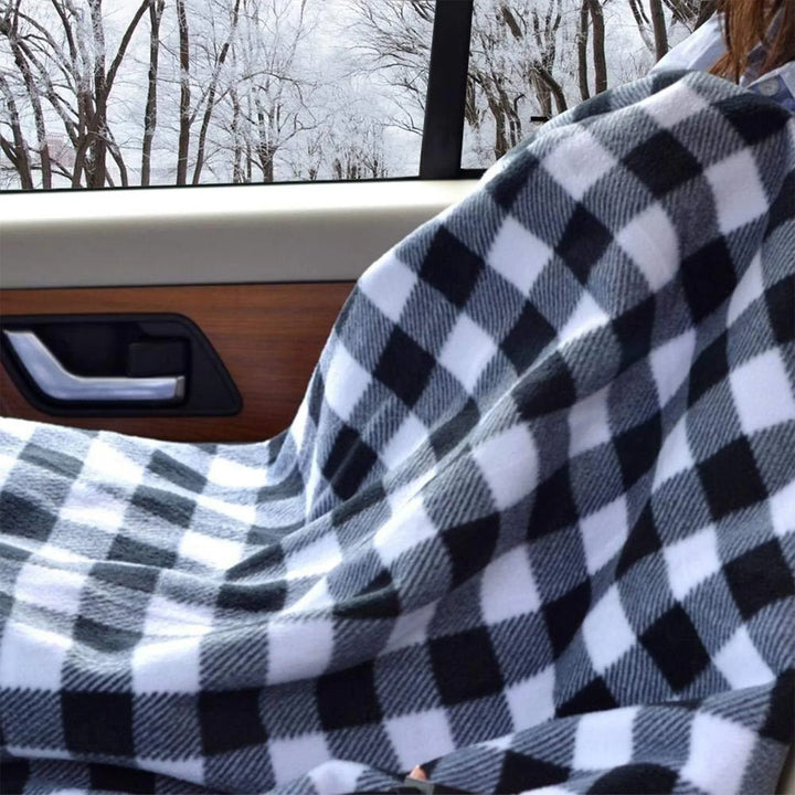 Fleece Car Heating Blanket, 12V, Plug into Lighter, with ON/OFF Switch.