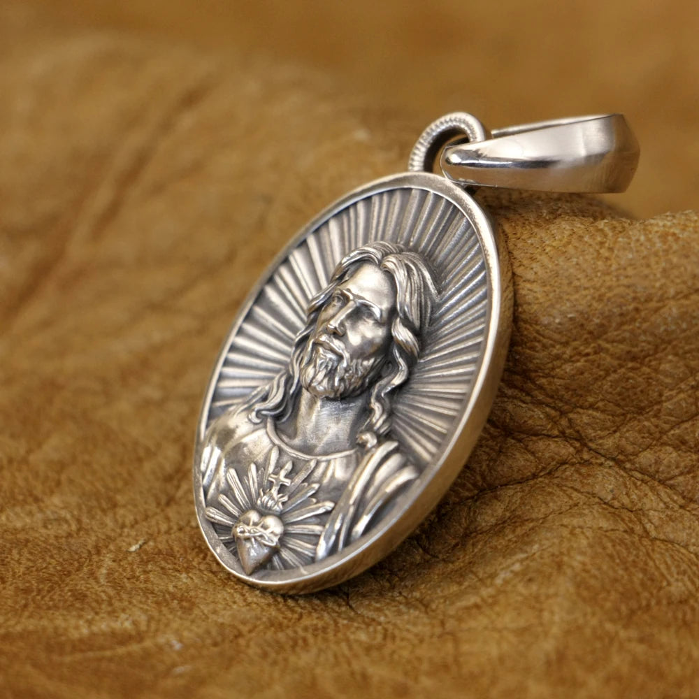 Realistic Jesus Christ Pendant Charm - 925 Sterling Silver (with or Without Chain)