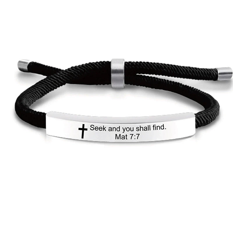 Keep the Faith Bible Scripture Bracelet for Men or Women