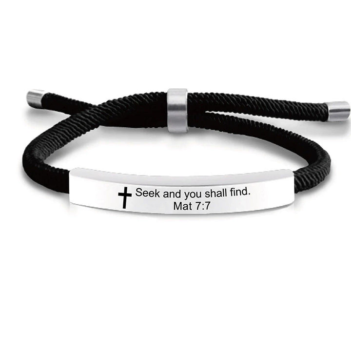 Keep the Faith Bible Scripture Bracelet for Men or Women