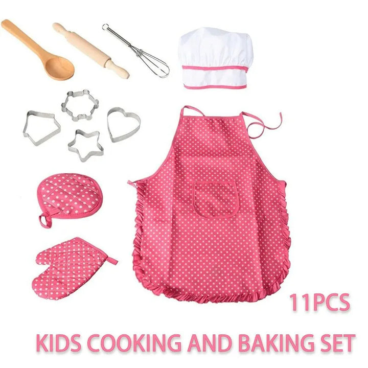 Kids Chefs Bakers Set, Includes 11-piece for a Fun Cooking Lesson in the Kitchen with Mom or Dad (Ages 3-10)