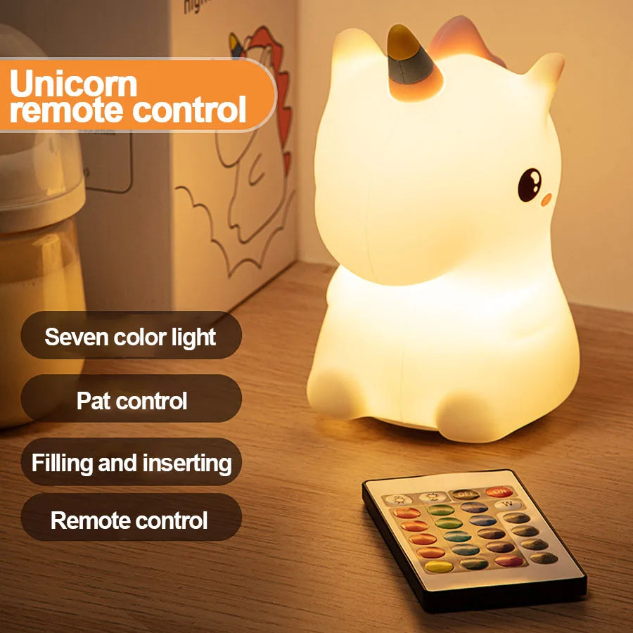 The LED Unicorn Nightlight will Enchant Any Childs Room – Touch, Pat & Remote-Control Options