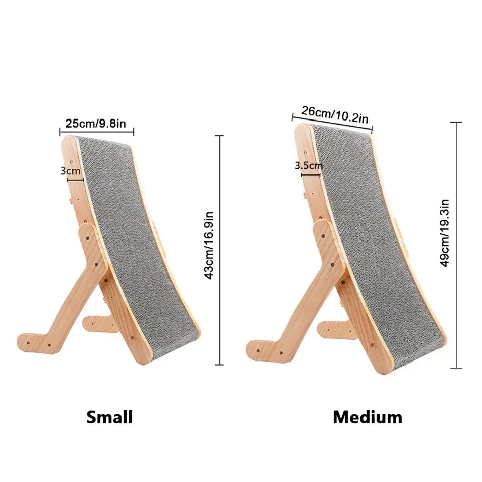 Wooden Cat Scratcher Bed 3 In 1 Scratching Post for Cats. Train them where to Scratch as Kittens to Save Your Furniture.