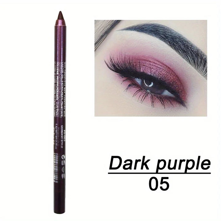 Brillant Colors Smudge-Proof High-Shine Waterproof Eyeliner Pencil - Long-Lasting, Black & Multicolor Opt