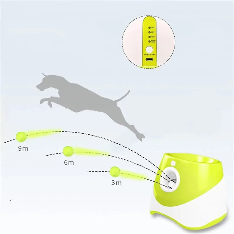 Small Dog Mini Tennis Ball Launcher - Perfect Indoor or Outdoor Interaction Fun - USB-Rechargeable