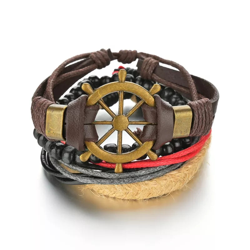 Crafted Boho Leather Wrap Bracelets for Men or Women