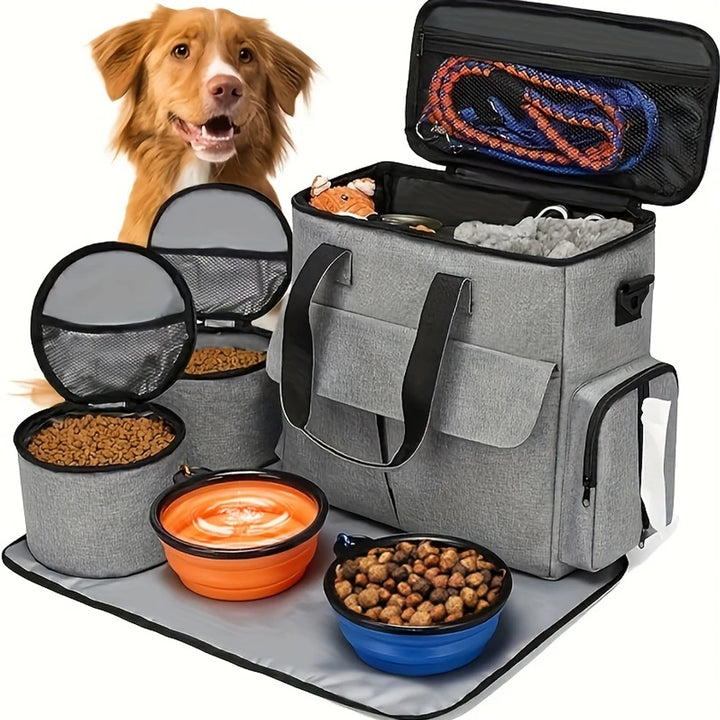 Multi-Function Traveling Pet Organizer Backpack for Dogs and Cats