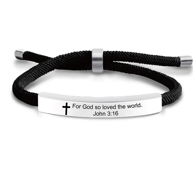 Keep the Faith Bible Scripture Bracelet for Men or Women