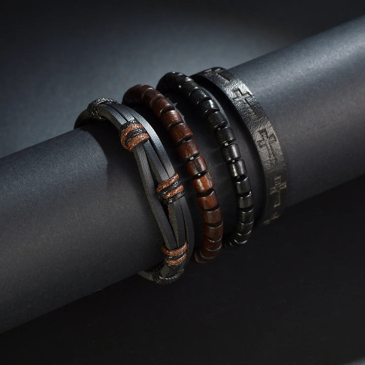 Crafted Boho Leather Wrap Bracelets for Men or Women