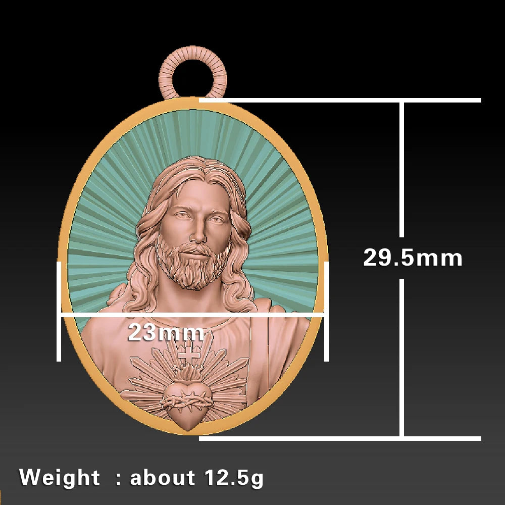 Realistic Jesus Christ Pendant Charm - 925 Sterling Silver (with or Without Chain)