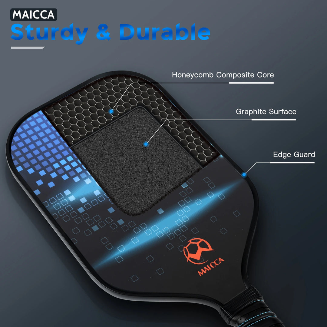 USAPA Approved Pickleball Paddles Rackets Sets w/Balls Honeycomb Core (Indoor-Outdoor)